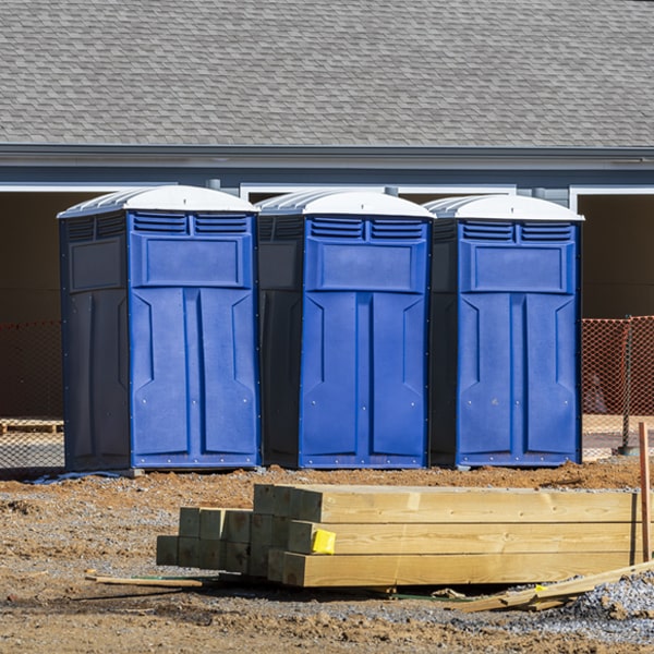 how often are the porta potties cleaned and serviced during a rental period in Lakehead California